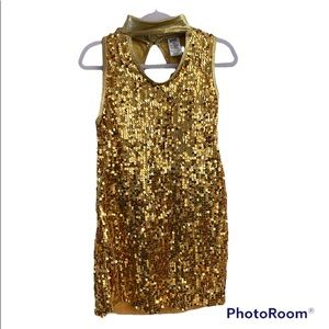 Gold Sequin Dress
